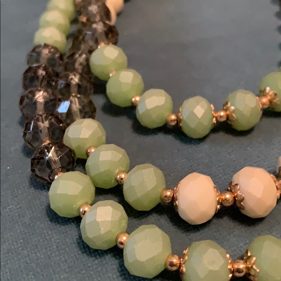 Charming Charlie 3 strand necklace and earrings - Picture 2 of 4